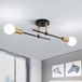 Comely Moderne Sputnik Kroonluchter, 2-Lichts E27 Industrieel Vintage Plafonnier