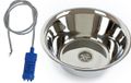 Évier en acier inoxydable pour camping, bateau, caravane. Évier d'un diamètre de 24 cm + pompe