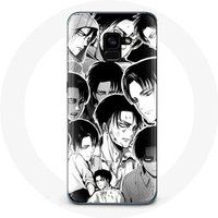 Maniacase Hoesje voor Samsung Galaxy A8 Plus Aanval van de Titanen Manga Levi Ackerman Maniacase
