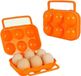 Allesto Blauwe plastic eierdoos, geschikt voor 6 eieren - Eierdoos - 2-pack - Draagbare camping eierdoos - Geschikt voor 12 eieren - Met handvat - Voorkomt breken van eieren - Geschikt voor reizen, buitenwandelen - Geschikt voor kleine eieren