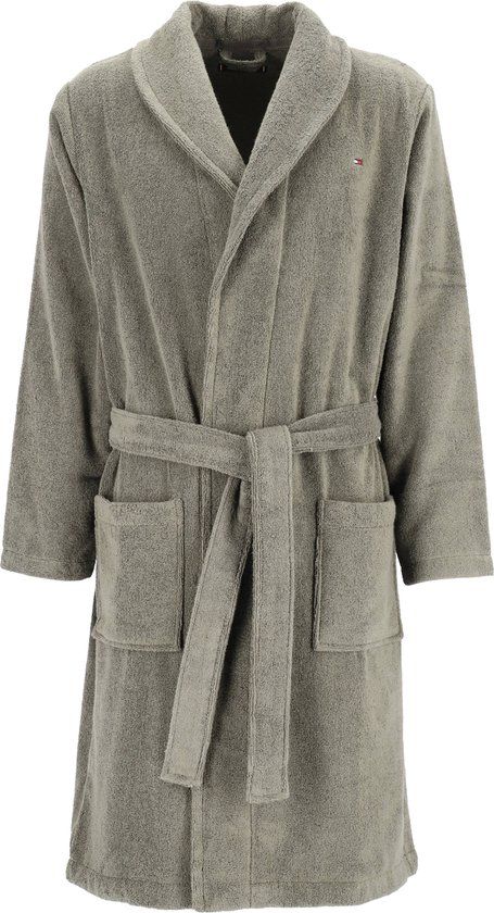 Tommy Hilfiger Heren Badjas Grijs - 8719108707859