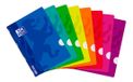 Oxford Flex, A4, 48 feuilles lignées 4 mm x 4 mm avec marge, 90 g Papier ligné, Couleurs assorties, Pack 3