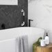 Merkloos / Sans marque Wan GmbH 2 stuks 40 cm douche handgreep RVS & Silicagel Antislip Wandgreep Zilver