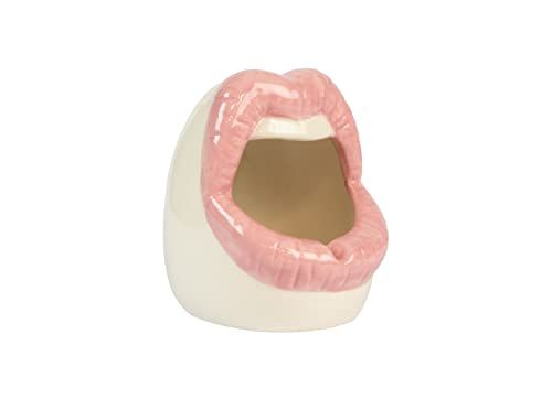 Fisura - Originele lip-asbak in roze - Keramiek - 9,5 x 11,5 x 12 cm