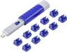 Renkforce RF-4695234 RJ45 LAN-poortslot Set van 10 stuks Zilver-blauw Incl. 1 sleutel