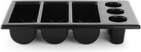 Hendi Bestekbak - 6 Vaks - Zwart - GN 1/1 - 105 mm