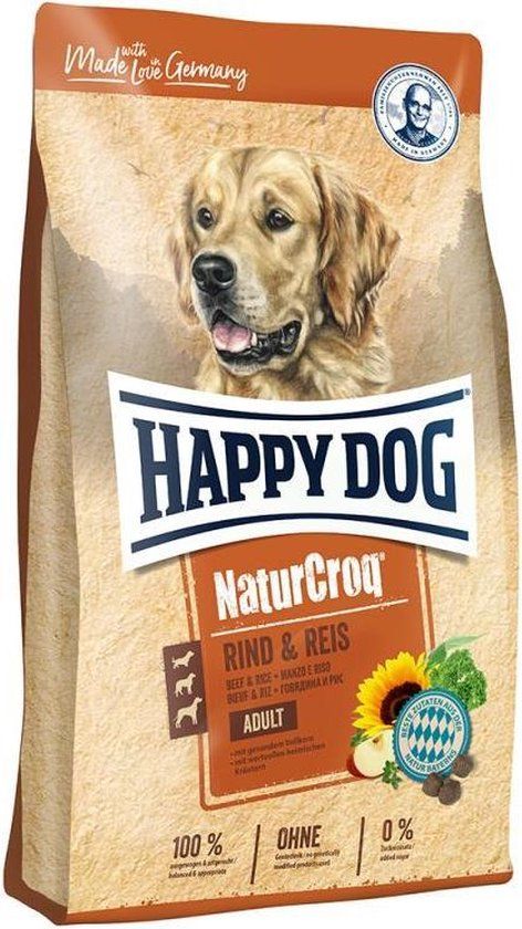 Happy Dog NaturCroq Rind & Reis (Rund en Rijst) - 4 kg