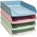 Exacompta AutentiK Brievenbakje Stapelbaar A4 Kleurenassortiment 4 Stuks