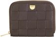 DuDu Woven Portemonnee Leder 10 cm - Dames - Horizontaal - coffee brown