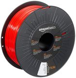 Amazon Basics PETG 3D-printerfilament, 1,75 mm, rood, spoel van 1 kg
