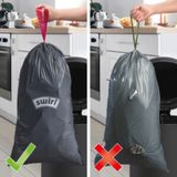 Swirl® Pedaalemmerzakken met elastische fixeerband 35ltr - ♻️ 80 % gerecycled materiaal - 3 rollen van 10 stuks