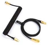 XINMENG Câble spiralé tressé pour clavier, câble double USB-C pour claviers de jeu