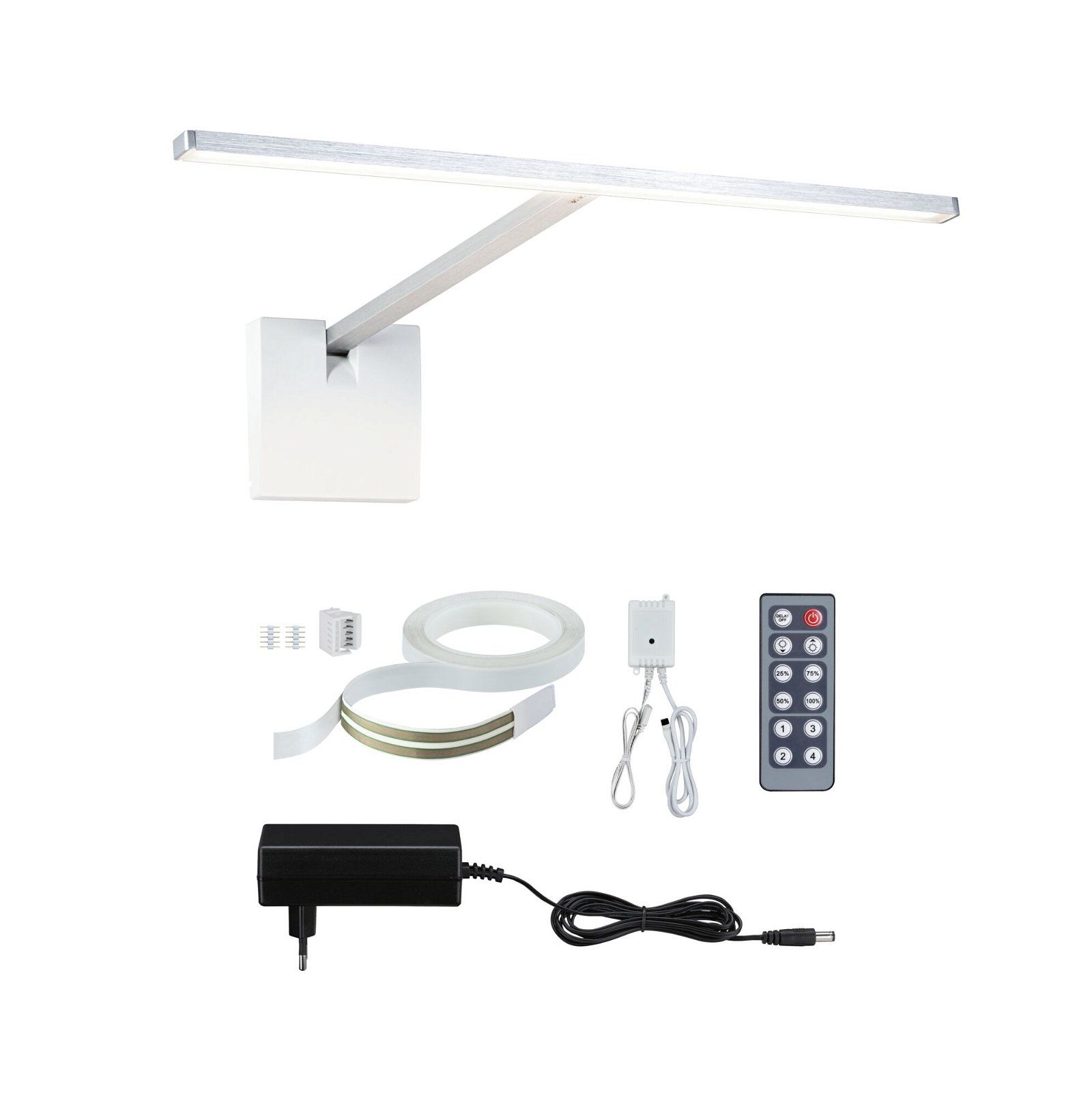 Paulmann LED-schilderijlamp Xana 2700K 420lm 230/24V 5,5W dimbaar Alu geborsteld