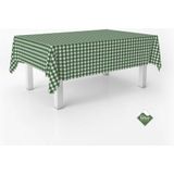 ECOMMERC3 Vichy Tafelkleed, vlekbestendig, rechthoekig, 250 x 140 cm, extra zacht en waterdicht, flessengroen
