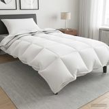 vidaXL Jaar rond dekbed set 2 st 140 x 200 cm alle seizoenen wit
