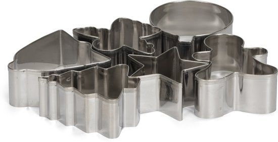 Patisse Set uitsteekvormen rvs kerst 6 dlg - 8712187019943