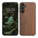 kwmobile telefoonhoesje geschikt voor Samsung Galaxy A16 5G - Hoesje met bumper in donkerbruin - Backcover - hout