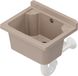 QLS Lavabo Beige 42x34x24 cm en Plastique - Inclus Siphon - pour Jardin et Buanderie 10865