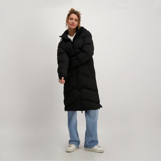 Cars Jeans Jas Hessya Dames Winterjas Zwart Maat XL