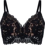 Hunkemöller Dames Lingerie Voorgevormde bh zonder beugel Andrea - Zwart - maat D80