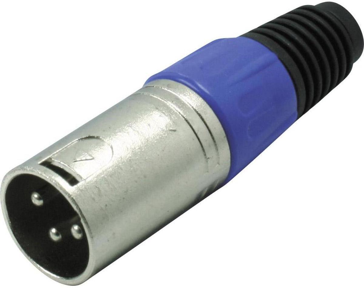 S-Impuls XLR 3-pins connector (m) / plastic trekontlasting - grijs/blauw