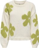 Only Trui Onlbootle Life Ls Flower O-neck Knt 15361111 Baby`s Breath/camping Gear Dames Maat - XL