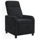 vidaXL Recliner Zwart Fluweel