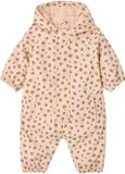 Vertbaudet Baby Regenjas met Capuchon, Gevoerd met Fleece, Gebloemd, Vanille, Maat 86