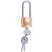 BLACK+DECKER Hangslot – 25 mm – lange beugel – incl. 3 sleutels – massief messing slot