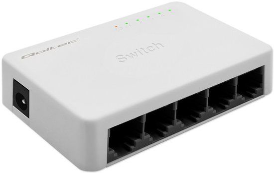 Qoltec - Netwerkswitch Fast Ethernet - 5x RJ45 - 100Mbps