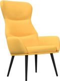 vidaXL Relaxstoel stof mosterdgeel