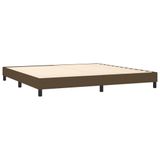 VidaXL Boxspring met matras stof donkerbruin 90x200 cm