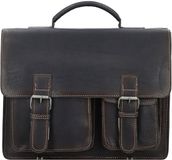 Greenburry Aktetas leer 39 cm dark navy