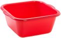 Plasticforte Kunststof teiltje/afwasbak vierkant 15 liter rood - 41 x 39 x 16 cm