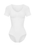cfab T-shirt bodysuit met corrigerende werking en slipje - Wit - 2XL