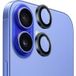 Blueo Film de protection pour caméra arrière Metal Frame pour Apple iPhone 16 Plus / 16, Verre trempé, Bleu