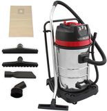 MonsterShop Maxblast Industriële Nat/Droog Zuiger - Grijs - 80L - 3000W HEPA E12