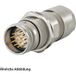 Hummel Set Inkl. Kontakte M23 Signal Wanddurchführung Kupplung, Löteinsatz Gerade Polzahl 17-pol., Stift Mit Gegenmutter Hinterwand, Kabelabgang Gerade, Klemmbereich 7,0mm - 12,0mm - 1 Stück