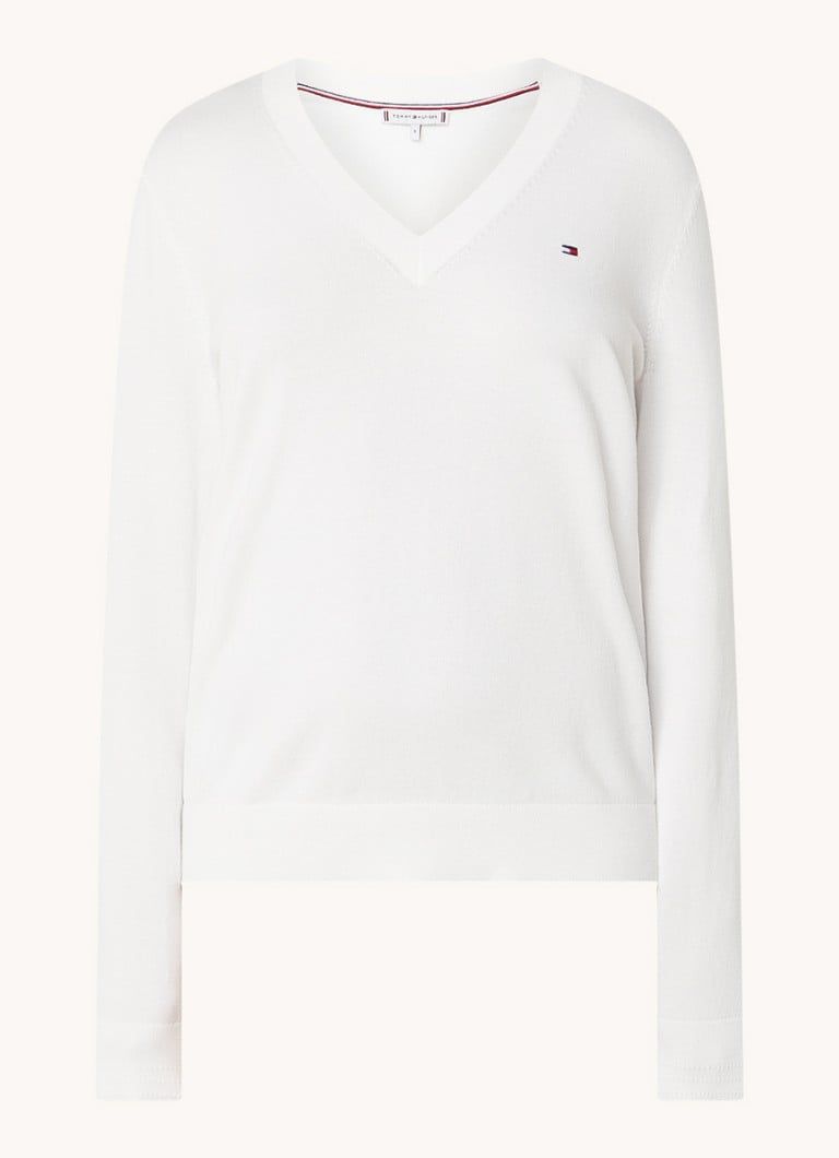 Tommy Hilfiger Fijngebreide pullover met logoborduring