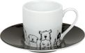 Könitz Funny Dogs set à expresso, 2 pièces, Porcelaine, Multicolore, 85 ml