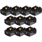 Makita Pack de 10 batteries Li-ion 18V 4Ah – Technologie Li-ion – Recharge rapide en 36 min – Compatible avec outils Makita LXT