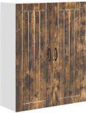 vidaXL Wandkast LUCCA Gerookt eikenhout 80 x 31 x 100 cm