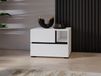 CROSSAIR Table de chevet 2 tiroirs blanc