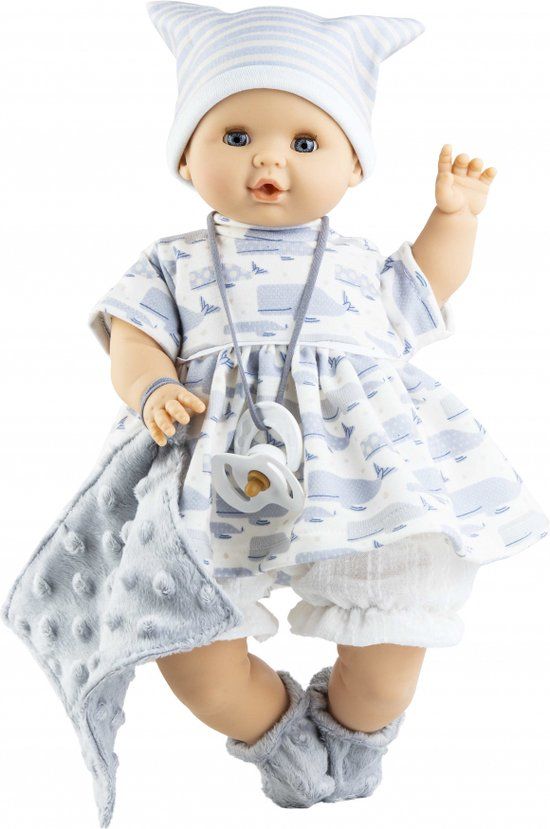 Paola Reina Sonia Walvis Blank Doll with Blue Eyes and Mechanism - 36cm
