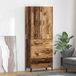 vidaXL Hoge kast, gerecycled hout, 69,5 x 34 x 180 cm, houtvezel