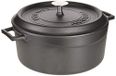 Pentole Agnelli COGHSRP10424M pot met handgrepen en deksel, gietijzer, matzwart, 4,5 l