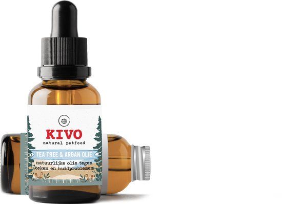 Kivo Petfood Tea Tree & Argan Olie Mix - 20ml - Anti-teken & Vlooien - Hond
