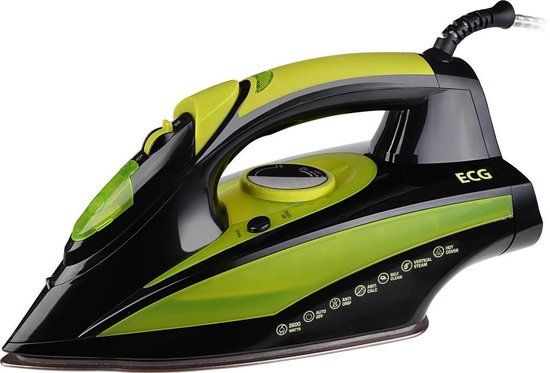 ECG NZ 280 Stoomstrijkijzer - 2600W - Zwart/Groen