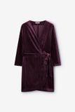 Sissy-Boy - Donkerrode velvet overslag jurk