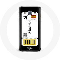 Maniacase Hoesje voor Samsung Galaxy A3 Vliegticket Madrid Spanje